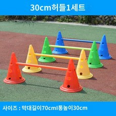체육클럽 체육훈련용 균형감각 세트 외나무다리 보드 캡체크, 30cm 허들 4세트