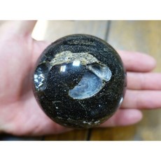 §能量礦石§ 哈薩克Zhamanshin隕石坑撞擊石球，重437公克，直徑74mm，收藏級隕石原石擺件, 1個