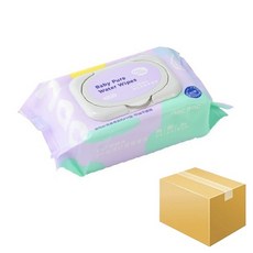 nac nac EDI 嬰兒潔膚柔濕巾80抽 箱購12包入, 1箱, 限單箱出貨 nac 80抽箱購 12包, 12個裝, 7500g