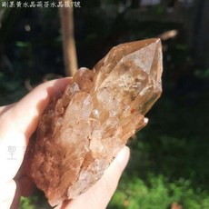 剛果黃水晶萌芽水晶簇7號 蠟燭水晶 (Citrine) 招財 自信 記憶 考試, 1個