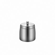 不鏽鋼霧面拉絲無味附蓋菸灰缸, 不鏽鋼拉絲-小款, 1個