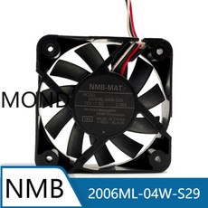 NMB 하이 에어 CPU 공급 서버 선풍기 무소음 인버터 냉각 2006ML-04W-S29 12V 0.08A 3 핀 5015 5cm 신제품, 01 2006ML-04W-S29