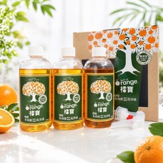大侑 橘寶植萃蔬果洗淨劑 3瓶入 盒裝組, 1個