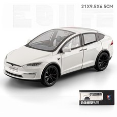 TESLA 테슬라 전기차 모델 X Model X SUV 1대24 1:24 자동차 미니카 모형 다이캐스트, 화이트, 1개