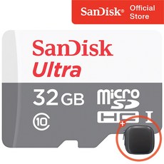 샌디스크 울트라 라이트 마이크로 SD 카드 + 보관 케이스 패키지, 32GB, 1개