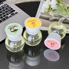 球體造型室內香氛擴香瓶 - 梔子花/蜜桃香氛持久清新, 1個, 水蜜桃、梔子花、桂花三個隨機出貨