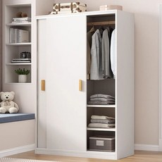 게스트룸과 안방에 잘 어울리는 모던 옷장 아파트 다목적 정리수납 옷장, 하얀색