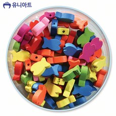 물고기 나무비즈 목구슬 모양비즈 34번 P0000BII 담아보리 비즈재료 악세사리부자재