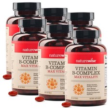 네이처와이즈 B 컴플렉스 비타민 위드 엽산 B12 소프트젤 NatureWise B Complex Vitamins, 6개, 360정