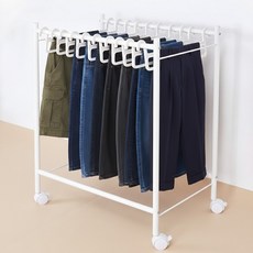 바지전용 행거 바지걸이 행거, 1개, 화이트 확장형
