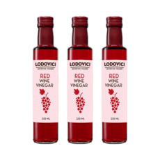 로도비치 100% 레드 와인식초, 3개, 250ml