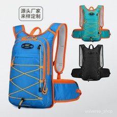 麗佳 騎行登山旅行雙肩背包，輕便透氣耐磨，運動跑步專用水袋包, 黑色,20L以下