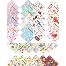 트윈은 대용량 무늬 150장 양면 색종이 안전가위 포함 종이접기, 1팩, 36색