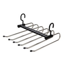 不銹鋼多層折疊可翻轉S加粗褲架, 黑色-香薰款, 1個