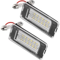 X AUTOHAUX 2개 LED 번호판등 차량 번호등 교체용 흰색 조명 미니 쿠퍼 클럽맨 R55 2007-2008 USA