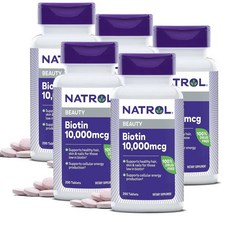 나트롤 비오틴 뷰티 10000mcg 타블렛 Natrol Biotin Beauty, 200정, 5개