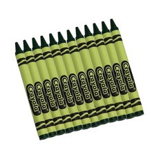 Crayola 크레용 골드 단색 크레용 리필 벌크 12개 학용품 163625, 초록색