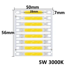 8개 1W 3W 벽등 3V 라이트 칩 DIY용 COB 15V 300MA 17V 조명 LED 9V 튜브 5W 손전등 12V, [06] 5W 3000K 15-17V, [01] 300mA, 1개
