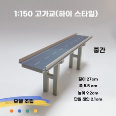도로 모형 건물 디오라마 미니어처 모델 활주로 세트 피규어 고속도로, 1개