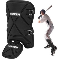 [ 1160928 ] 하이킨 야구 다리 보호대 타자의 정강이 및 발 보호대 조절 가능한 스트랩 배팅 소프트볼 기어 오른손 왼손 타자에 적합 성인용, FOR ADULTS 442900, 1개