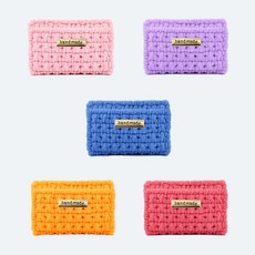 [네트공예 DIY] 5개 만들기 키트 망스티치 오픈형 카드 지갑 _PK02, 비비드, 1세트