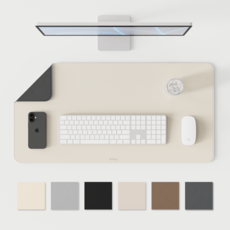 브릭사 가죽 데스크매트 마우스패드 데스크테리어 감성 책상 보호 논슬립 장패드 키보드, 아이보리