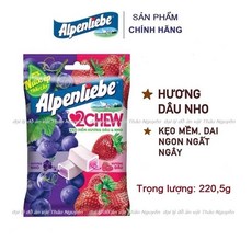 알펜리베 대용량 젤리 딸기 & 포도맛 소프트캔디, 220.5g, 3개