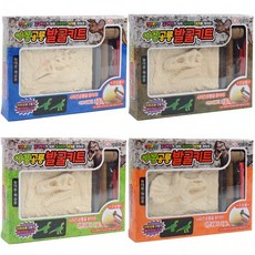 [1+1] 학습교재 1P 공룡 발굴키트 화석발굴놀이 야광, 2개