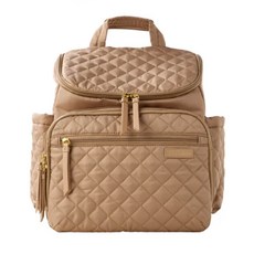 SKIP HOP Forma 菱格紋多功能媽媽包, 暖棕杏