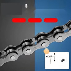 이즈무 픽스드 기어 자전거 체인 100 링크 1/21/8 싱글 픽시 스틸 트랙 사이클링, 비브랜드 자전거 싱글 스피드 체인 마스터링크 재사용 스