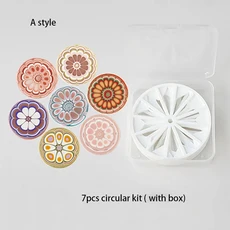 라운드 스퀘어 아크릴 풀 스루 비누 셰이퍼 세트 금형 렌더링용 만화경 꽃판 만들기 용품 Ki, 02 A