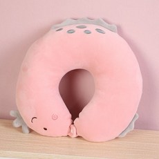홈스타일링 토닥토닥숲 목베개 목쿠션 기내용 비행기 승무원 어린이 캐릭터 아동 가벼운 고밀도 차량용 휴대용 여행용, 그린(GREEN)