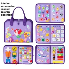 유아 바쁜 보드 - 몬테소리 장난감 교육 학습 감각 바쁜 책 비행기 자동차 여행 활동 장난감, [01] zisemeirenyv