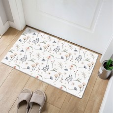 防水防油高減壓PVC皮革廚房地墊 小碎花圖案 舒適減壓 防水防滑 易清潔