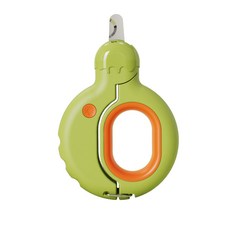 AIWO艾窩 奶油甜甜圈寵物指甲剪 附LED燈, 綠色, 1個