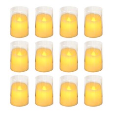 파티짱 LED 캔들 양초 파티 장식 인테리어 소품, LED 스몰 캔들, 12개
