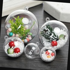 투명 플라스틱 구형 용기 장식 소품 보관 디스플레이 공예 재료 아크릴 재질 원형, 1개, 투명공 원-14cm