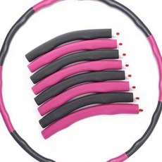 하라 소프트 훌라후프 핑크그레이 실내훌라후프 뱃살다이어트 지압, 1개