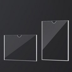 부착형 투명 아크릴 POP 꽂이 LMCF-0088, 가로형