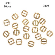 장식용 호환용품 인형옷 미니 초소형 DIY 인형 버튼 트라이글라이드 패턴 벨트 신발 의류 공예 액세서리, 한개옵션1, 07 7mm Gold