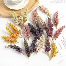 仿真泡沫麥穗谷穗 手工DIY花環配件 婚慶假植物裝飾塑料水草, 粉色,20朵