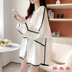 【M-5XL大尺碼】防曬衣女 夏天外套 冰絲防曬衣 胖mm大碼寬鬆薄款透氣防曬服開衫