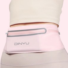 리치블랑 초경량 슬림 스포츠 운동 러닝 벨트 포켓 힙색, 핑크, 1개