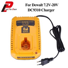 Dewalt DC9310 7.2V-20V Ni-CD 및 Ni-MH 배터리 DW9057 DC9071 DC9091 DC9096 충전 어댑터용 교체용 고속, 02 US