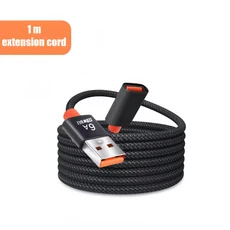 USB 3.0 연장 케이블 암-수 코드 6A 컴퓨터 TV 카메라 노트북용 고속 전송 데이터, 01 1m black