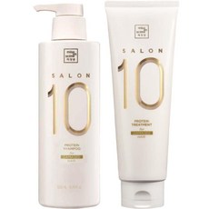 [미쟝센]살롱10 단백질 샴푸(용량up)500ml+트리트먼트 250ml(손상모발용), 1개