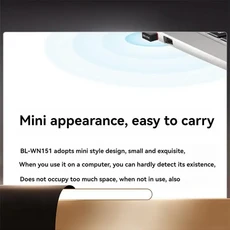 LB-LINK 150Mbps USB Wifi 어댑터 미니 무선 네트워크 카드 데스크탑 노트북 PC 용 수신기 Windows-N35R, 01 Black