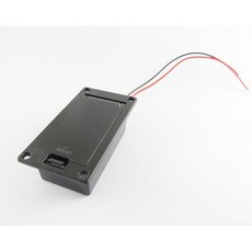 Elecshop 액티브 기타 베이스 픽업 전자 장치용 케이스 홀더 커버 박스 블랙 9V 2357563