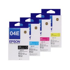엡손 정품잉크 T04E CMYK 4색 세트 XP-2101 XP-2106 WF-2851, 정품_04E_4색세트, 1세트