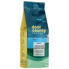 Door County Coffee 땅콩 버터 크런치 그라운드 커피 미디엄 로스트 283.5g10온스 백 100프로 특수 등급 1 아라비카 237472, 자메이카 블루 마운틴 블렌드, 283g, 1개